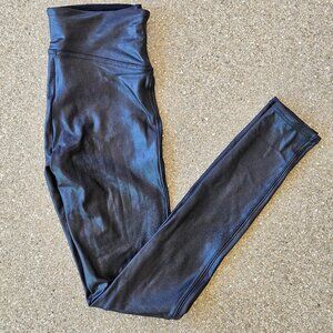 Spank faux leather leggins